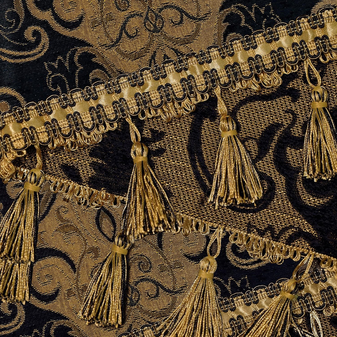 TOPLUXE Scheibengardine, Kurzstore für Schlafzimmer Esszimmer Wohnzimmer Küche, Damast Volant für Fe