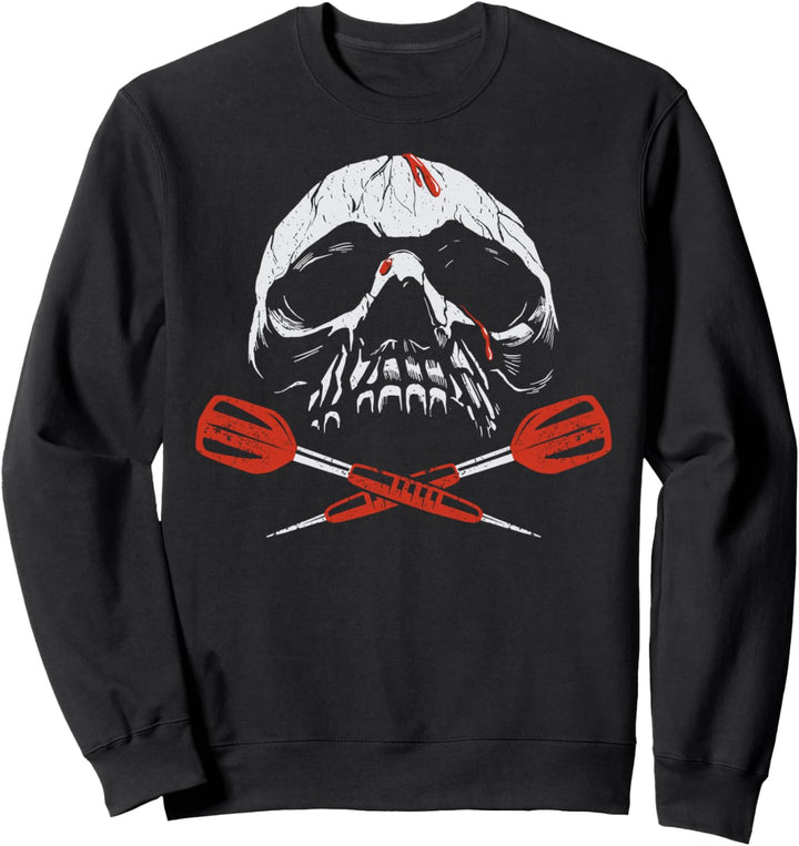 Dart Totenkopf Darts Dartspieler Dartpfeil Sweatshirt