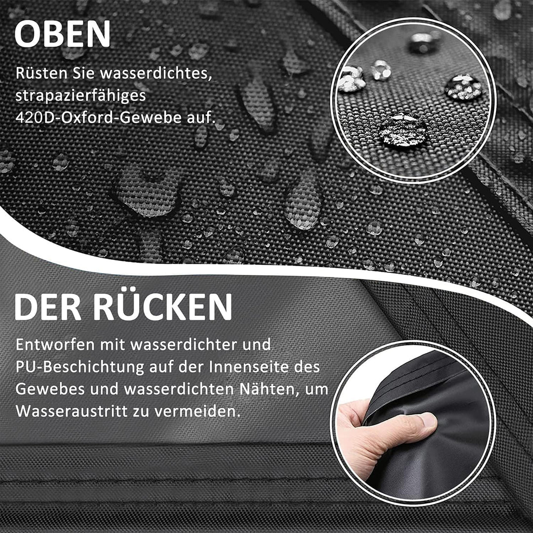 MEELOTOP Abdeckung Gartenmöbel Winterfest und Wasserdicht, 215x132x72cm 600D Oxford Gewebe Rechtecki