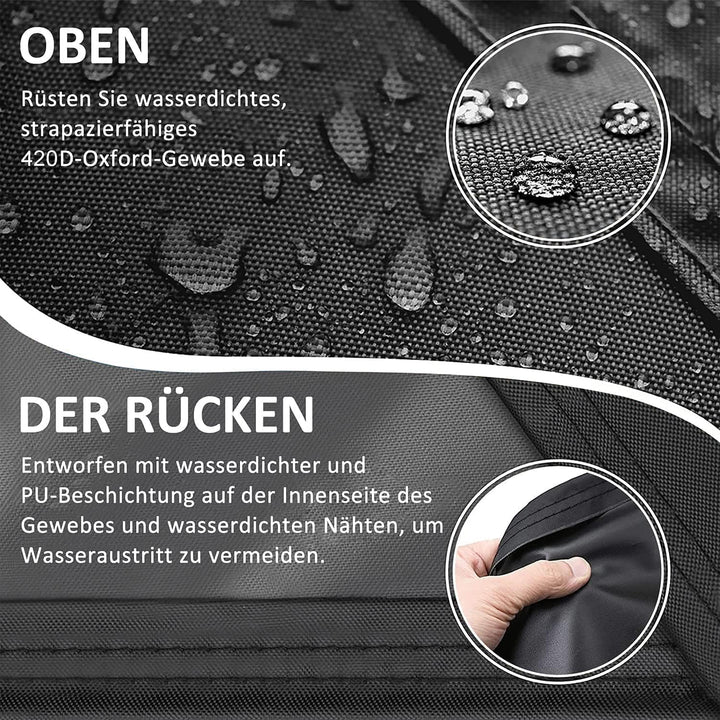 MEELOTOP Abdeckung Gartenmöbel Winterfest und Wasserdicht, 215x132x72cm 600D Oxford Gewebe Rechtecki