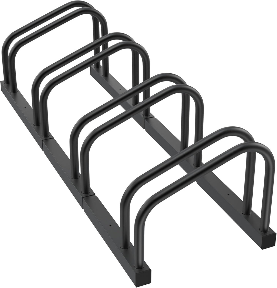Aufun Fahrradständer Aufstellständer aus Stahl Für 4 Fahrräder, Mehrfachständer mit 37cm Radständer