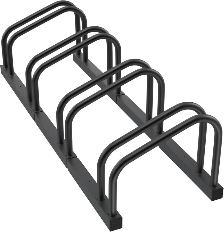 Aufun Fahrradständer Aufstellständer aus Stahl Für 4 Fahrräder, Mehrfachständer mit 37cm Radständer