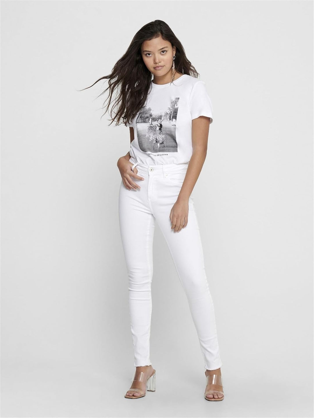 ONLY Female Skinny Jeans ONLBLUSH Mittlere Taille Skinny Fit Jeans XS / 30L White 2, XS / 30L White