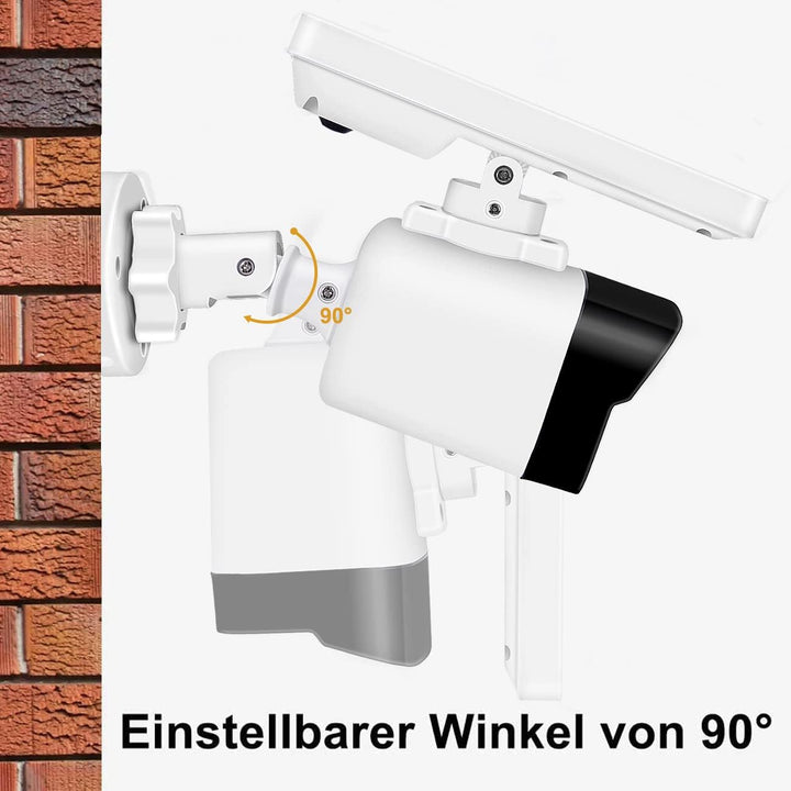 Aottom Dummy Kamera mit Solarlampe Aussen mit Bewegungsmelder, Solarbetriebene Kamera Attrappe Überw