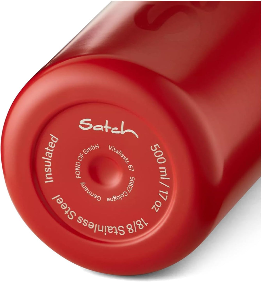 Satch aus Edelstahl BPA-frei 0,5l, Auslaufsicher und Kohlensäure geeignet, für Heisse und Kalte Getr
