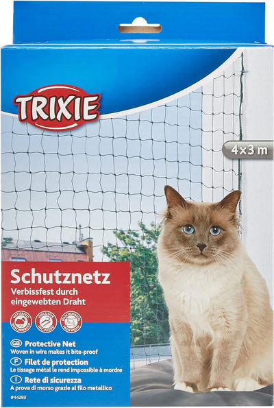 Trixie 44293 Schutznetz, drahtverstärkt, 4 × 3 m, olivgrün oliv 4 x 3 m, oliv 4 x 3 m