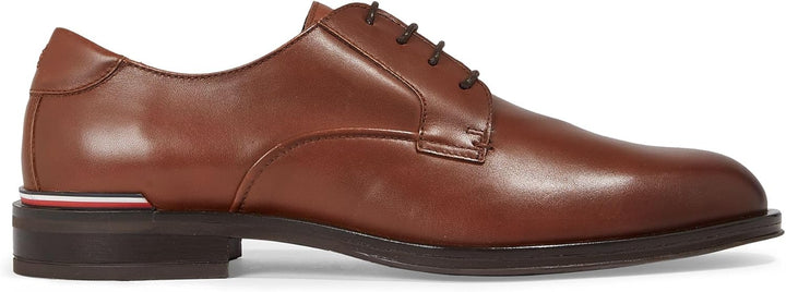 Tommy Hilfiger Herren Derby Schuh Core aus Leder 42 EU Brown Winter Cognac, 42 EU Brown Winter Cogna