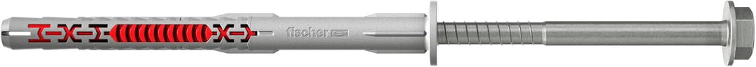 fischer DuoXpand 10 x 80 FUS R, Universaldübel mit nicht rostender Sechskantschraube & angeformter U