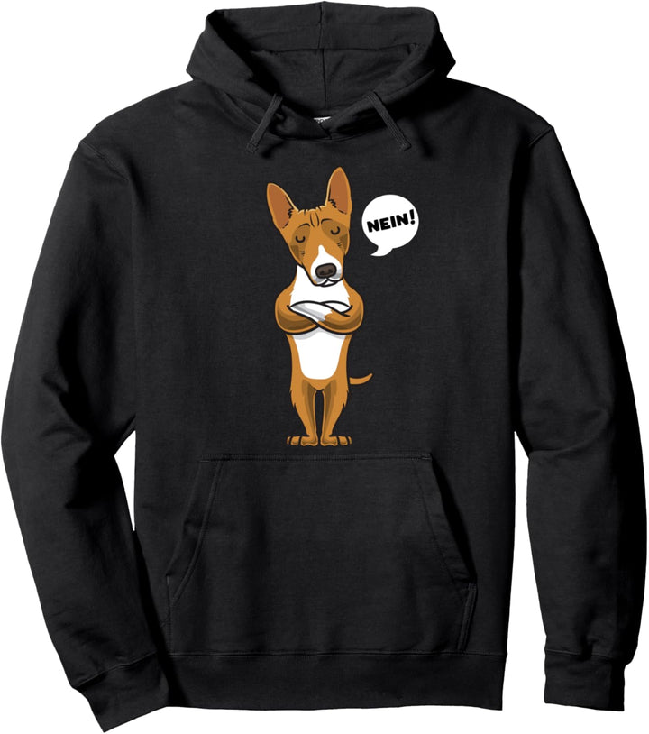 Sturer Basenji Hund lustig Hundefan Pullover Hoodie