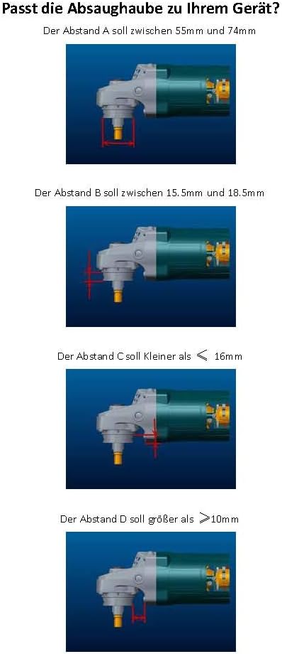 FANZTOOL Diamantschleiftopf 180 mm + Absaughaube für Winkelschleifer Betonschleifer (mit 180mm Schle