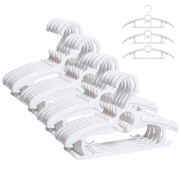 JSF20pcs Mitwachsende kleiderbügel Kinder, 28cm-38cm Einstellbar Kleiderbügel HakenStapelbare Babykl