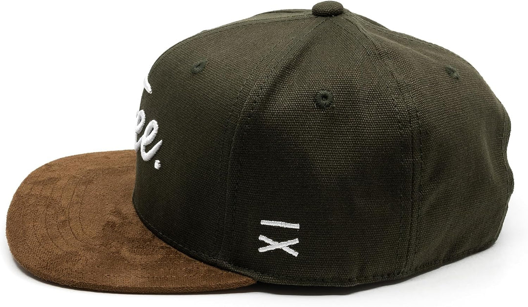 Hand und Feuer Snapback Cap Free Dunkelgrün Canvas One Size
