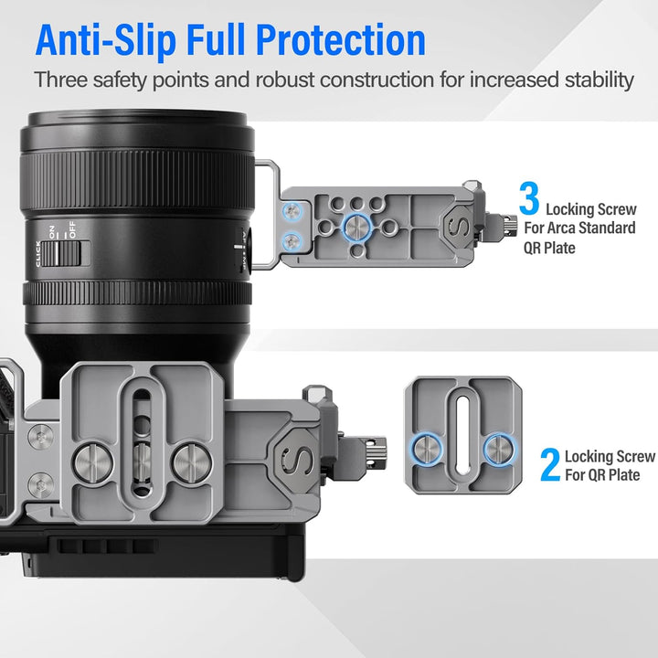 SIRUI FX3/FX30 Kamera Käfig Cage Kamerakäfig mit oberem Handgriff, Kameragehäuse mit HDMI-Kabelklemm