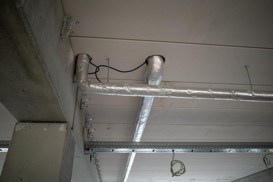 Rohrschale aus Steinwolle mit Aluminiumüberzug, Isolierung für Kaminrohre und Heizungen 100 mm