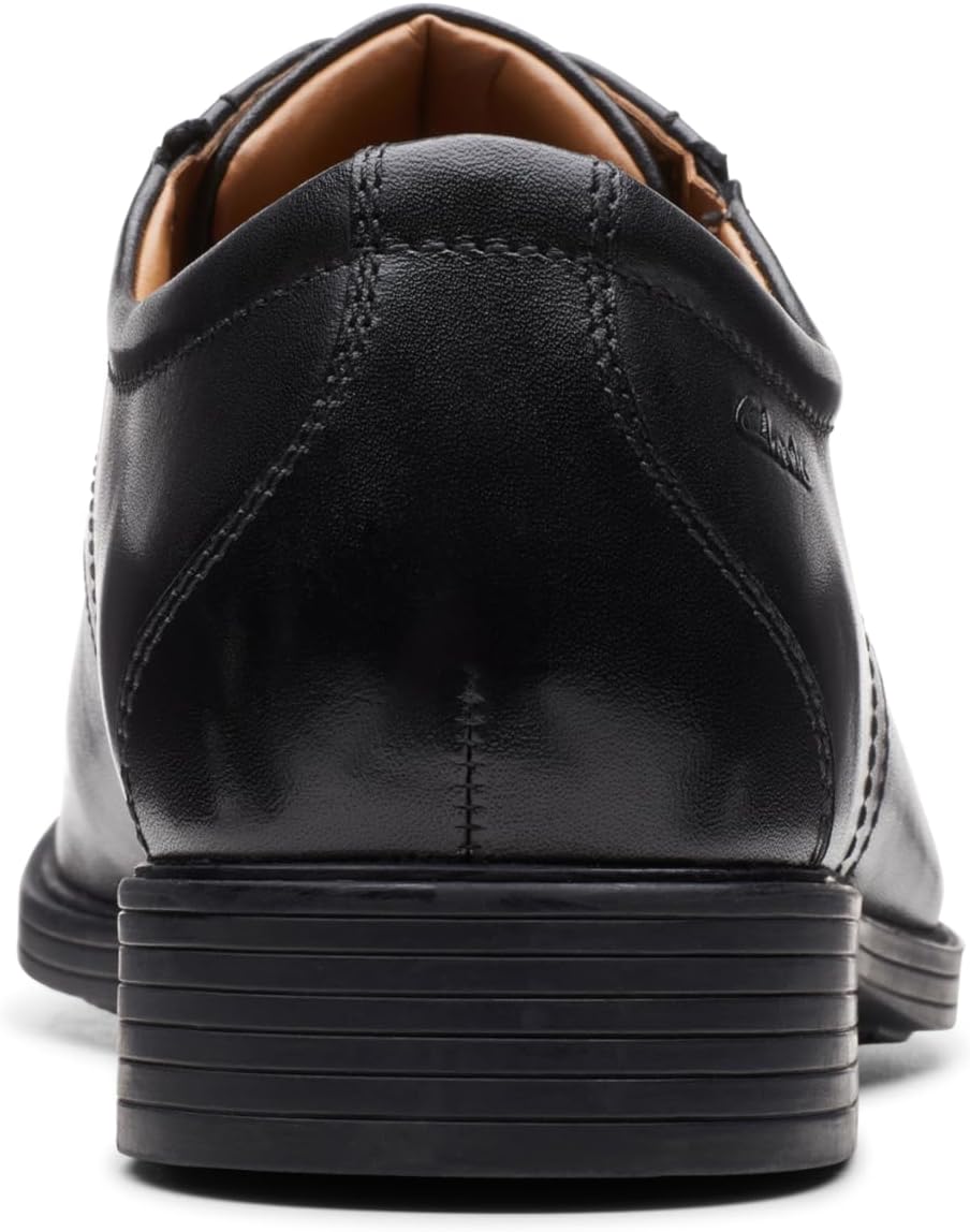 Clarks Herren Whiddon Cap Sneaker 43 EU Schwarzes Leder, 43 EU Schwarzes Leder