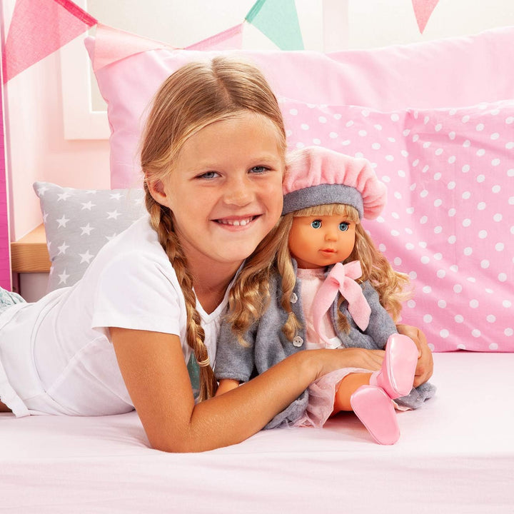 Bayer Design 94635AX Funktionspuppe Charlene mit Haaren und Schlafaugen, spricht und singt 90 Sätze,