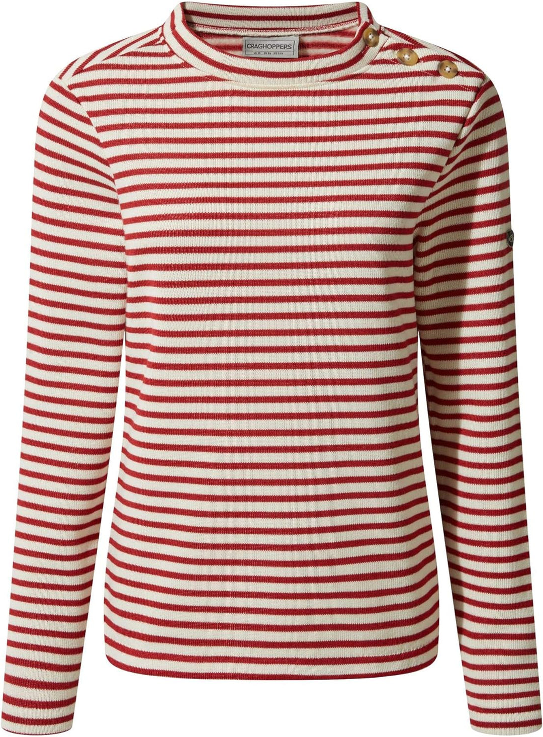 Craghoppers Damen Balmoral Crew Neck Top Rundhalsausschnitt 34 Wildberry Stripe, 34 Wildberry Stripe