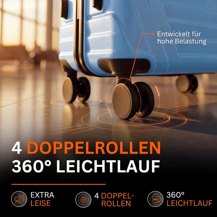 Cocoono Premium Handgepäck Koffer 55x40x20cm - passend für Ryanair, Lufthansa, Eurowings und co. I 3