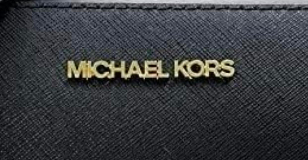 Michael Kors Damen Jet Set East West Crossbody Umhängetasche Schwarz/Gold, Schwarz/Gold