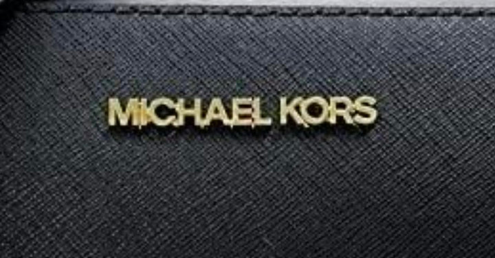 Michael Kors Damen Jet Set East West Crossbody Umhängetasche Schwarz/Gold, Schwarz/Gold