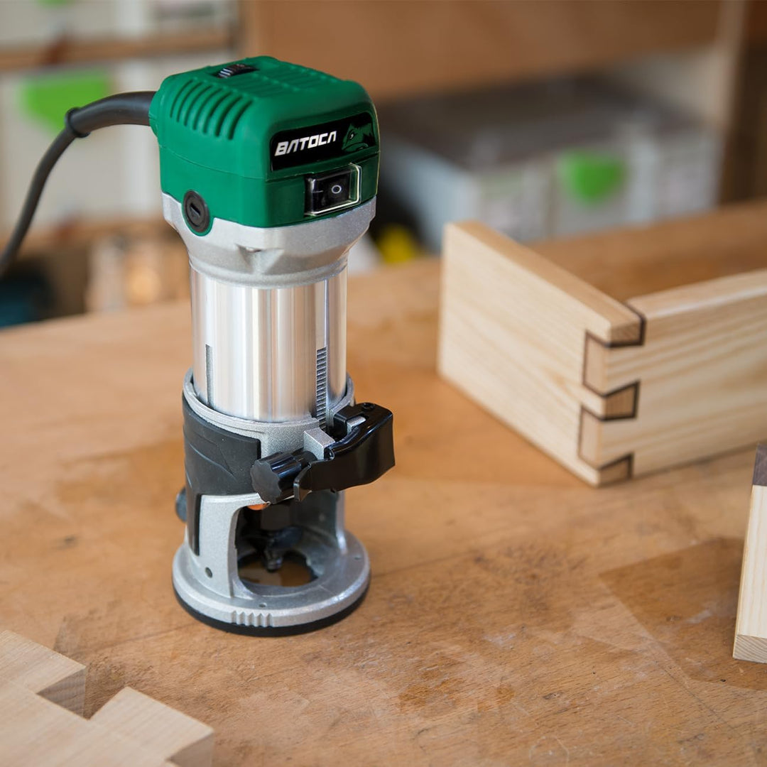 BATOCA Oberfräse Professional Kantenfräse für die Holzbearbeitung, 6 Variable Drehzahl, Elektrischer