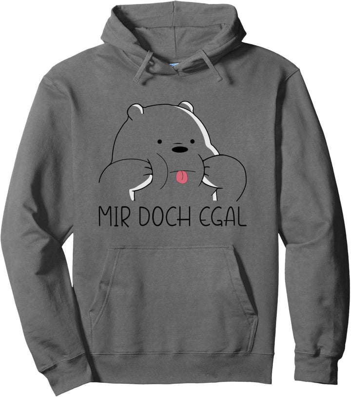 Mir doch egal Bär Lustiger Spruch Damen Herren Bärchen Pullover Hoodie