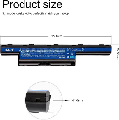 BLESYS 9-Zellen 71Wh Laptop Akku für Acer Aspire E1-421 E1-431 E1-471G E1-521 E1-531G E1-571 E1-571G