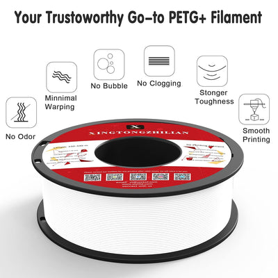 PETG+ Filament 1.75mm, PETG+ 3D Drucker Filament, Massgenauigkeit +/- 0.02mm,3D Druck Filament Mater