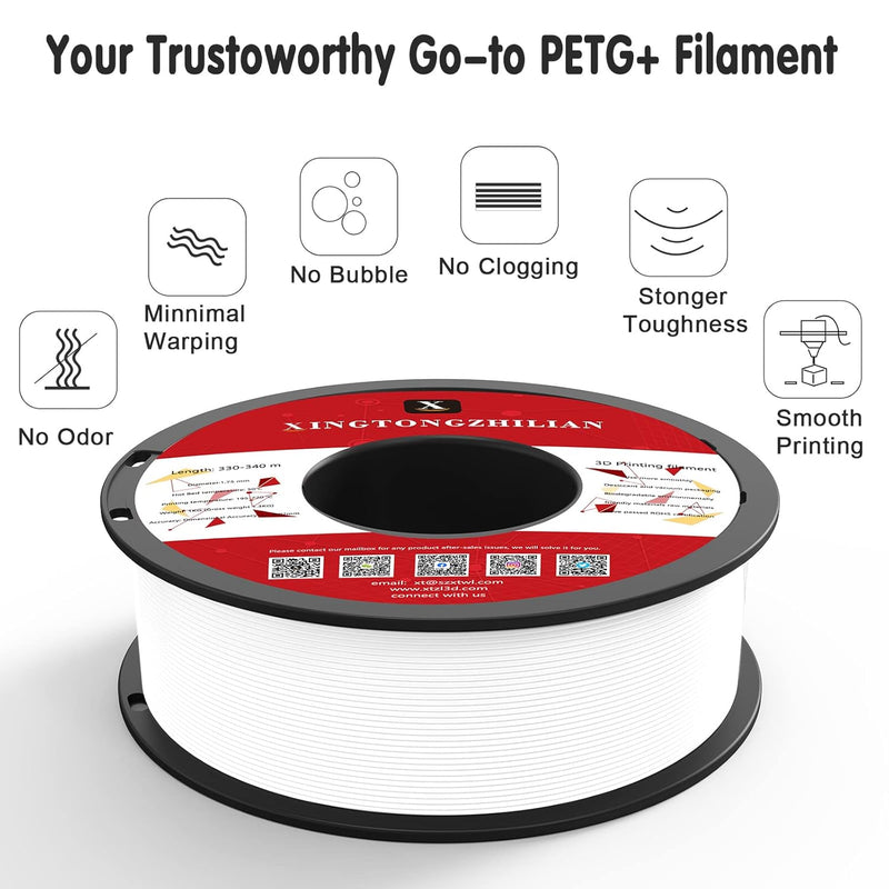 PETG+ Filament 1.75mm, PETG+ 3D Drucker Filament, Massgenauigkeit +/- 0.02mm,3D Druck Filament Mater