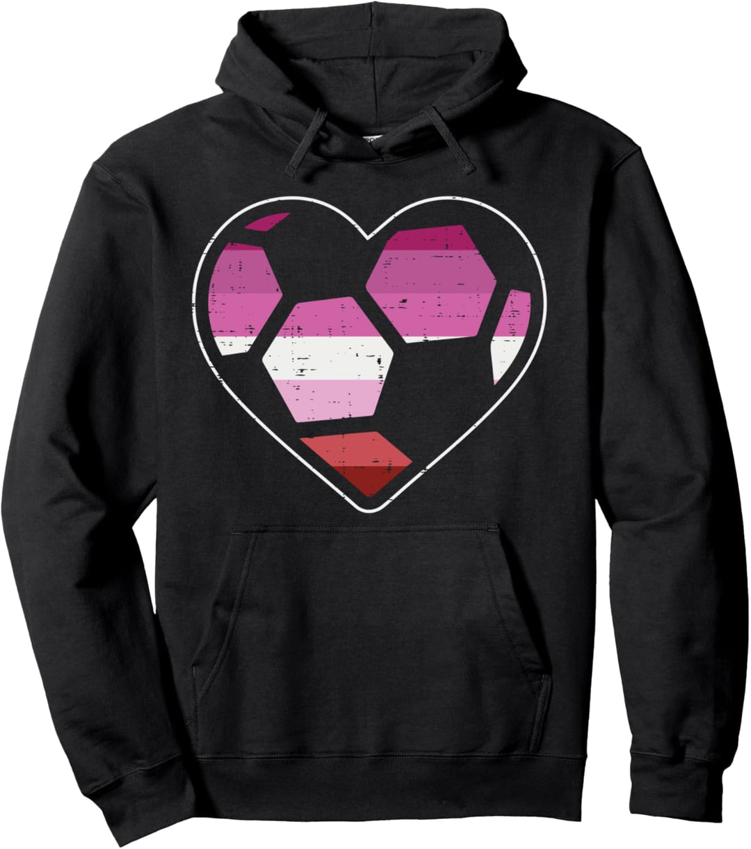 Soccer Heart Sport LGBT Lesbian Gay Pride Women Pullover Hoodie