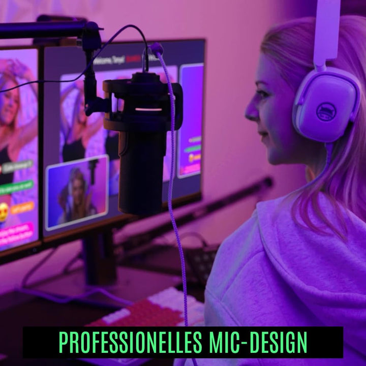Streamplify MIC PRO RGB Mikrofon, Studioqualität, Fortschrittliche Geräuschunterdrückung, 192kHz/24b
