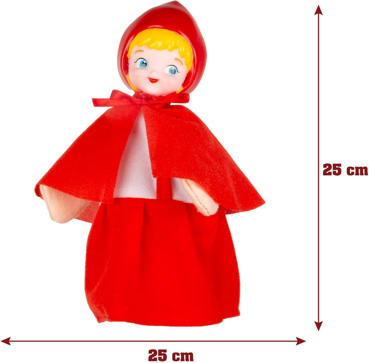COLORBABY Cucu Show Set Rotkäppchen-Puppen, 4 Puppen, 25 cm, weiche und sichere Materialien, Kinders