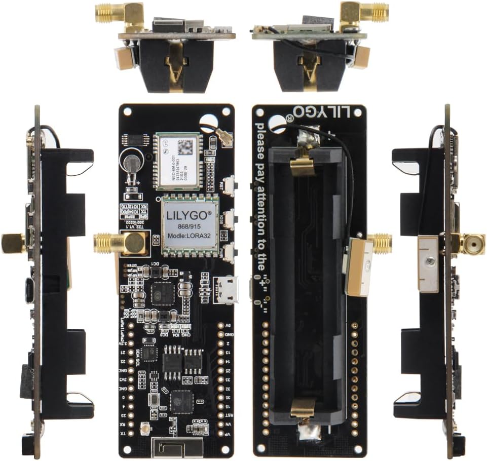 LILYGO T-Beam Meshtastic LORA32 433MHz ESP32 Entwicklungsboard WiFi BLE CH9102F Chip TTGO OLED Modul