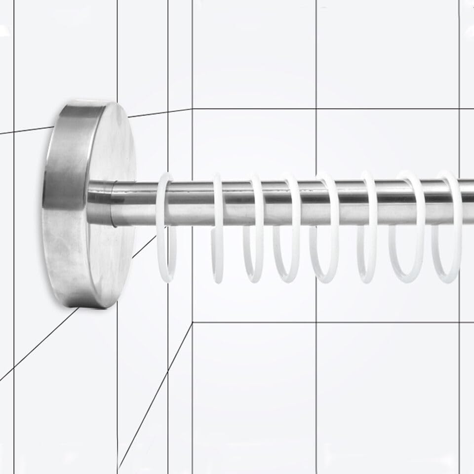 Duschvorhang Schienen Stange U-Form gebogene Toilette Badezimmer Pole Edelstahl Quadrat Duschvorhang