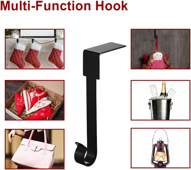 Weihnachtsstrumpf Haken, OLRWSLG 4 Stück Weihnachtssocken Halter Metall Weihnachten Strümpfe Hängeha