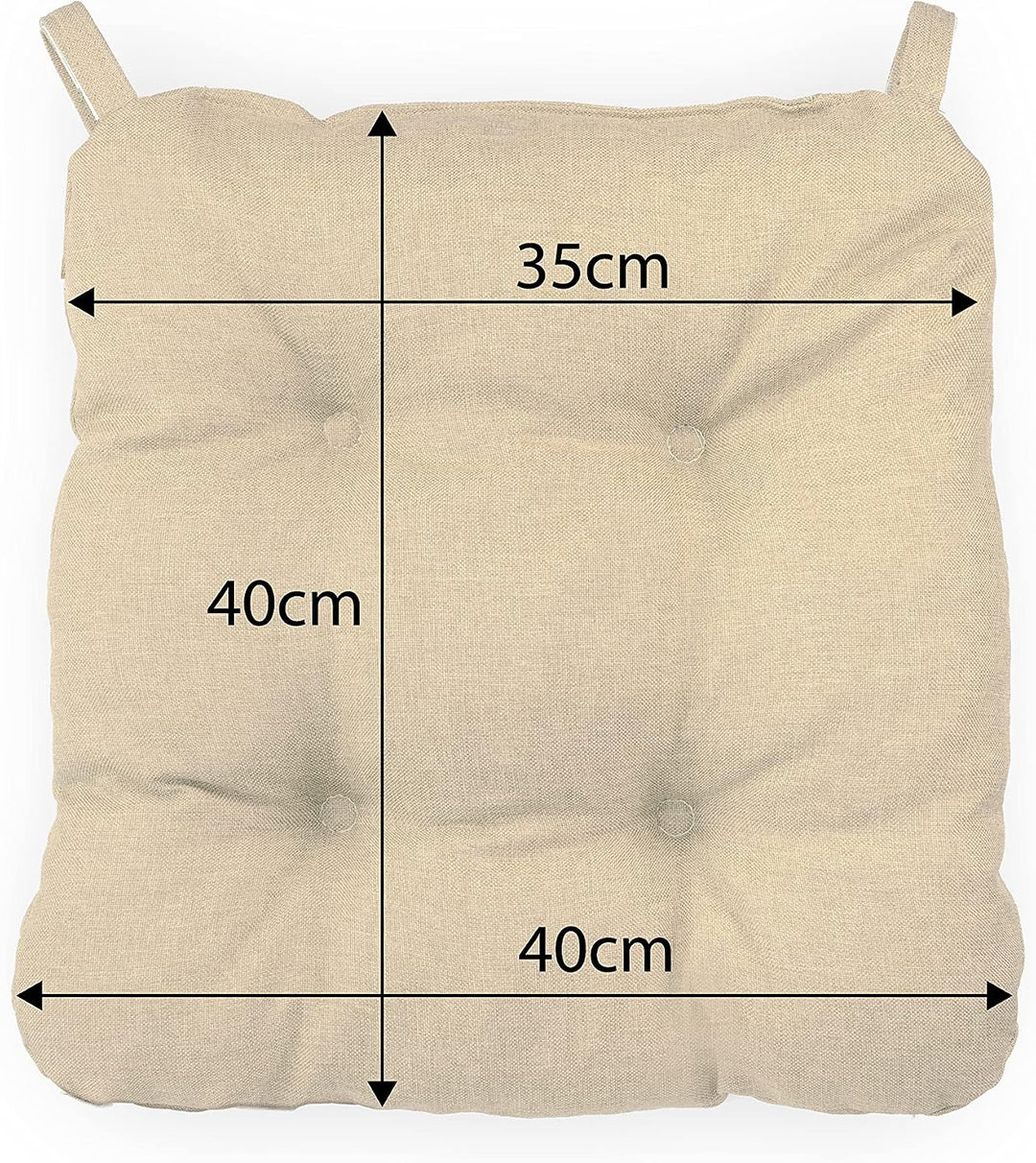 sunnypillow 4er Set Stuhlkissen mit Klettverschluss Masse: 40 (vorne) | 35 (hinten) x 40 x 8 cm Pols