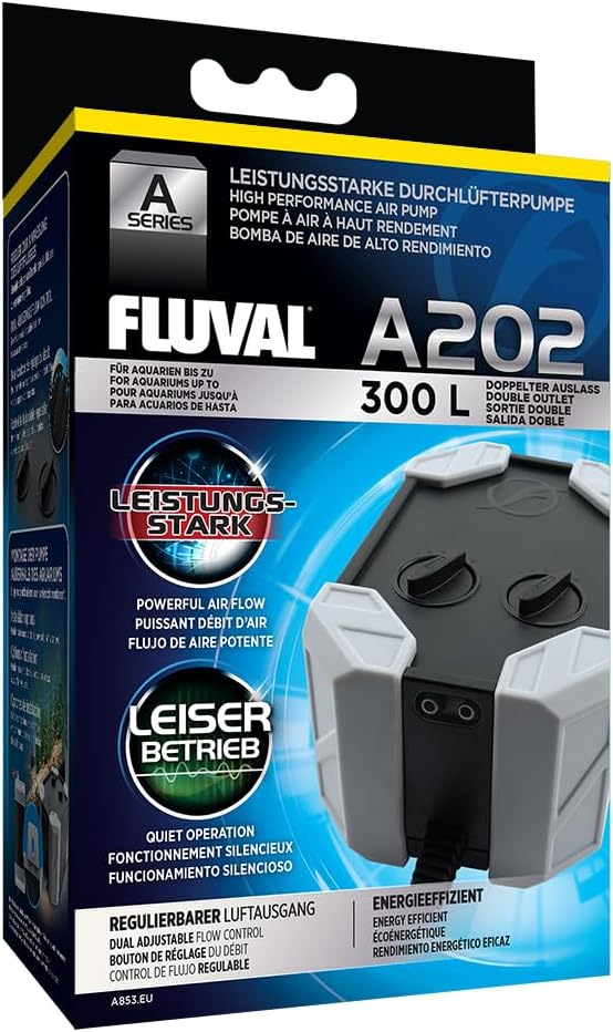 Fluval Air 202 Durchlüfterpumpe für Aquarien bis 300l