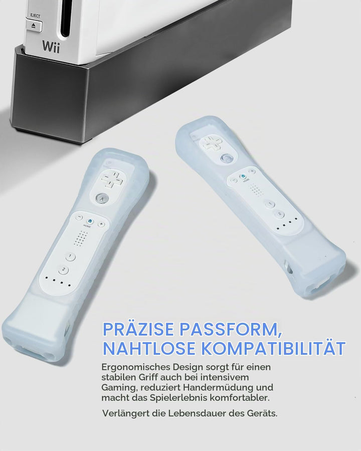 TechKen 2 Pack Motion Plus Adapter mit Silicon Case Sensor für Wii Remote Controller 2 Montion Plus+
