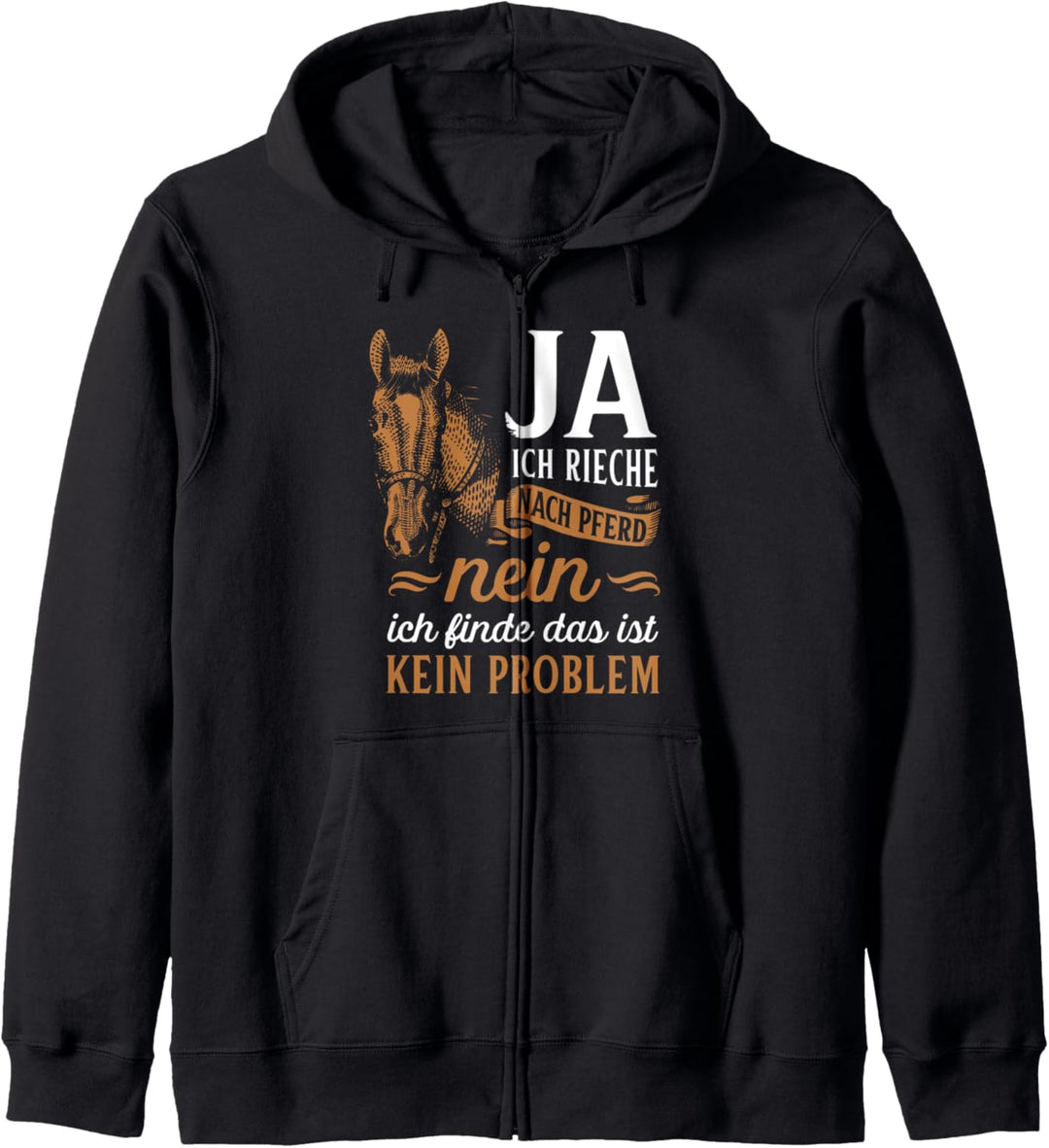 Ja ich rieche nach Pferd Friese Jungs Pony Spruch Pferdle Kapuzenjacke