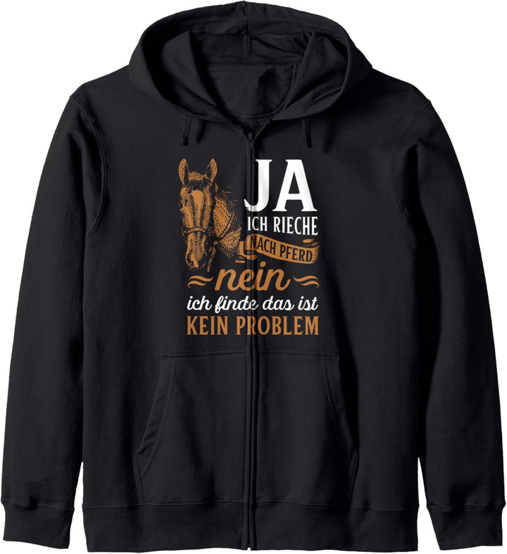 Ja ich rieche nach Pferd Friese Jungs Pony Spruch Pferdle Kapuzenjacke