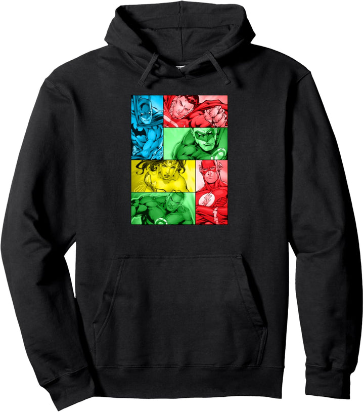 Justice League Hero Boxes Pullover Hoodie