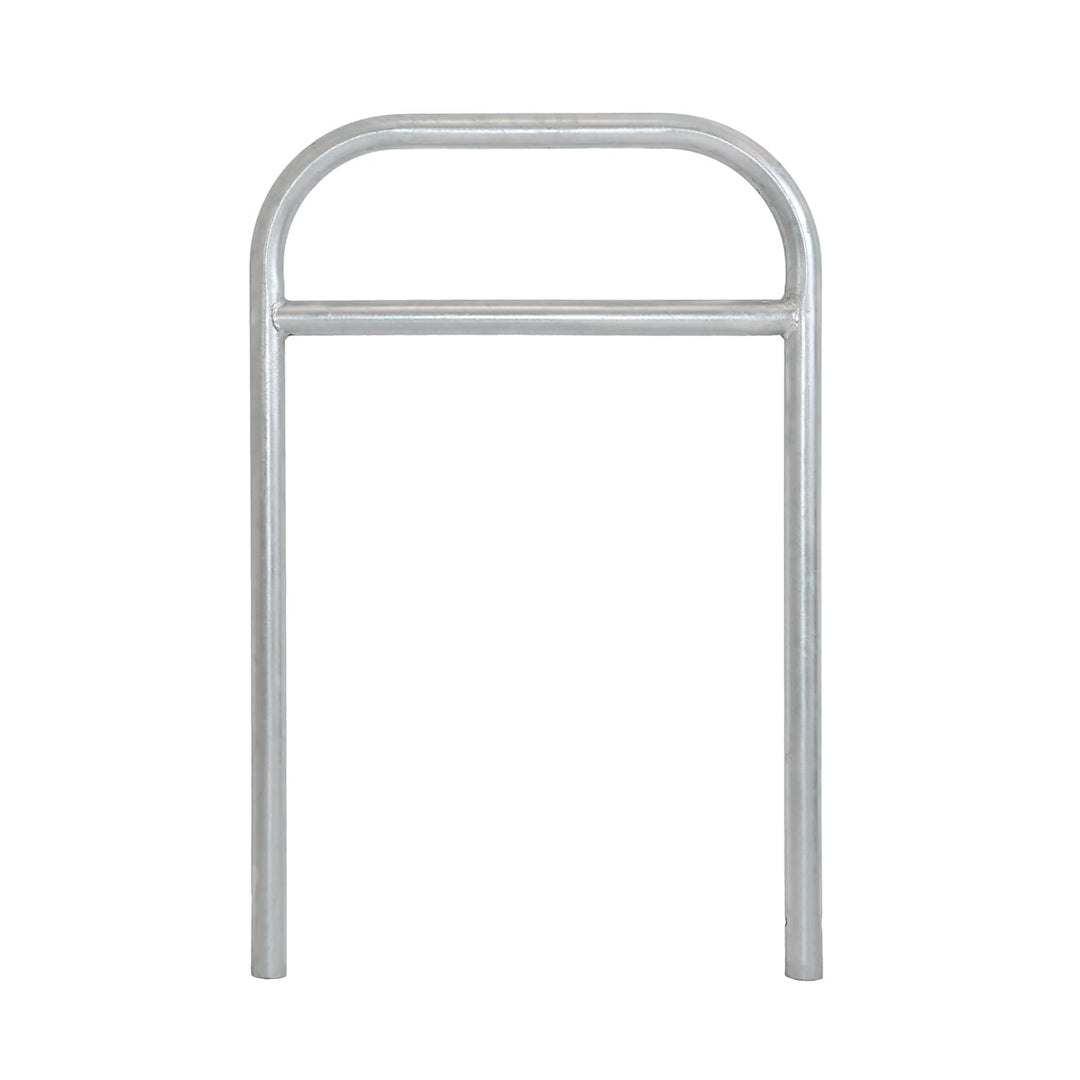 TRUTZHOLM Fahrradanlehnbügel mit Mittelrohr 115 x 78 cm Stahl feuerverzinkt Ø 49 mm zum Einbetoniere