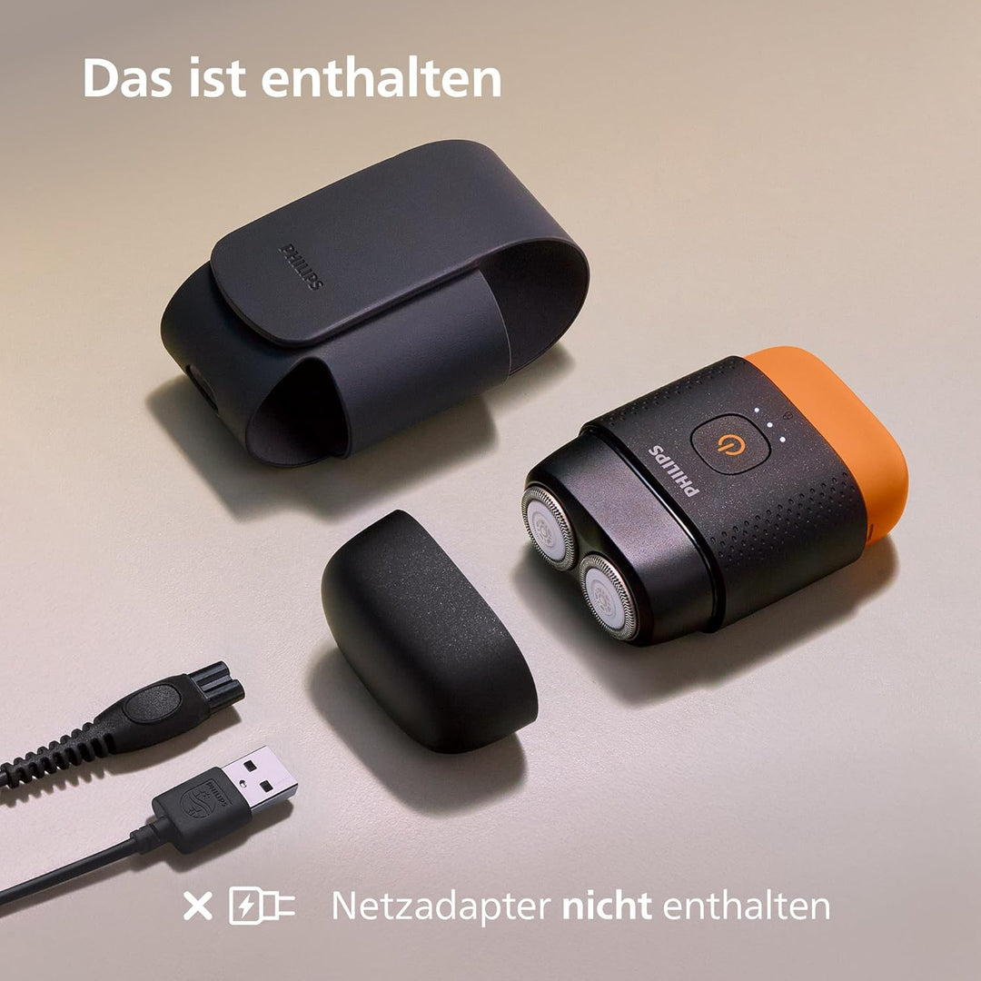 Philips Rasierer Series 500 - kompakter Elektrorasierer, Lift & Cut-System, SteelPrecision-Klingen,