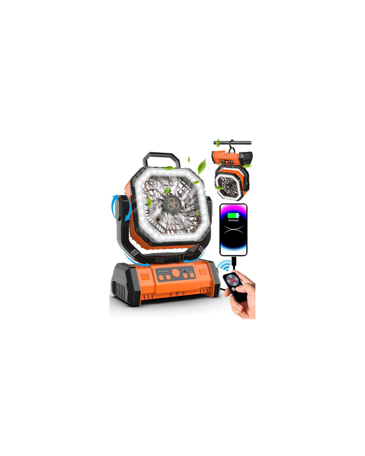 Camping Ventilator, [20000 mAh] Spopal Wiederaufladbarer Tragbarer Ventilator, 1/2/4/8-Timer, mit Fe