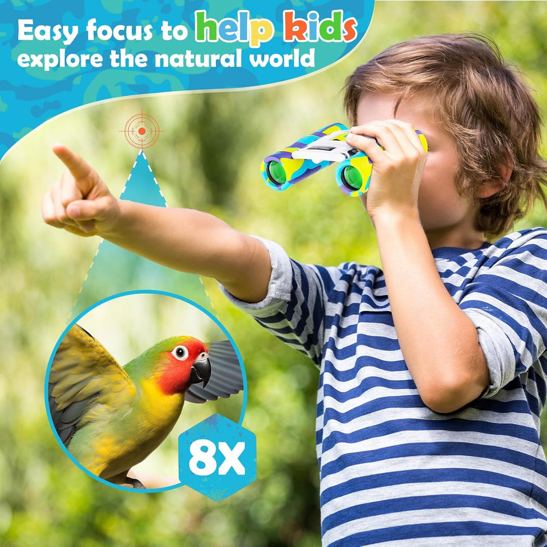 USCAMEL Fernglas Für Erwachsene Kinder, 8×21 Hochwertig Klein Fernglas Erwachsene, Wasserdichtes Kom