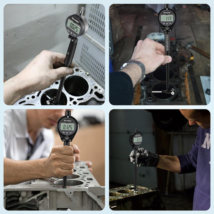ALLmeter Digitales Bohrungsmessgerät Messuhr Set 50-160 mm Innendurchmesser Anzeige Messwerkzeug mit