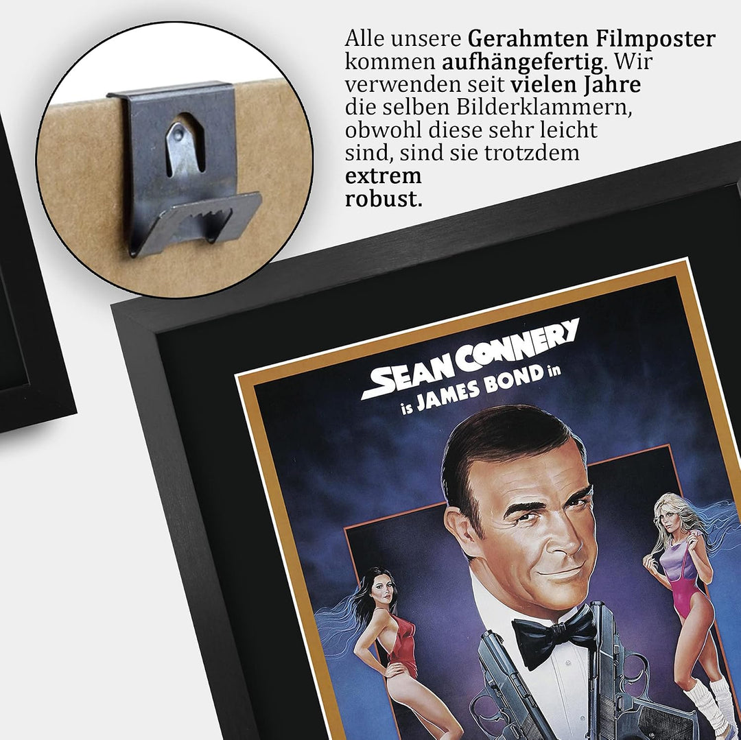 HWC Trading A3 FR James Bond - Never Say Never Again Movie Poster Sean Connery Signed Geschenk GESTA