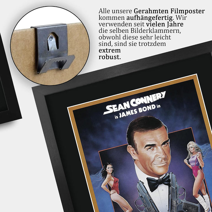 HWC Trading A3 FR James Bond - Never Say Never Again Movie Poster Sean Connery Signed Geschenk GESTA