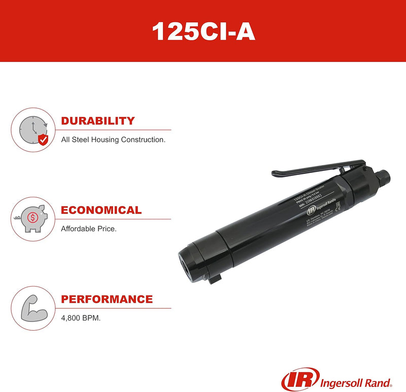 Ingersoll Rand 125CI-A, Druckluft-Meissel Entroster, 4.800 BPM, 1"-Bohrung, 1-1/8" (28,6 mm) Kolbenh