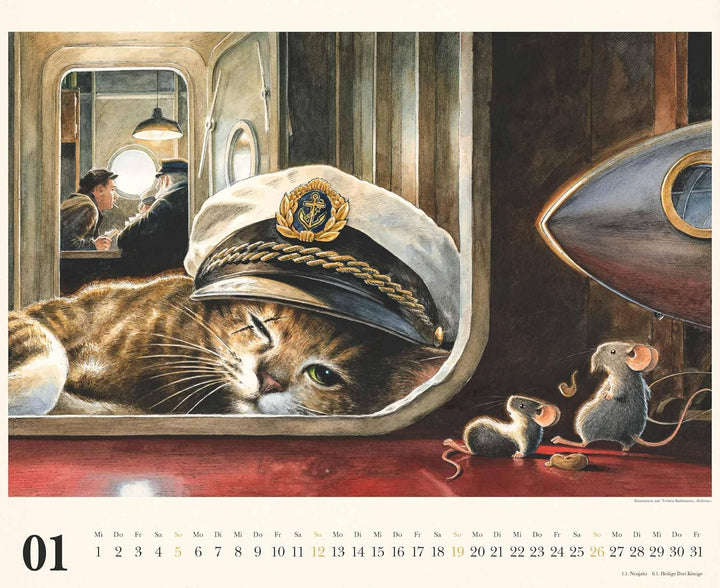 DUMONT - Torben Kuhlmann: Mäuseabenteuer 2025 Wandkalender, 52x42,5cm, Kinderkalender mit schönsten